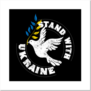 Stand with Ukraine Peace Dove Posters and Art